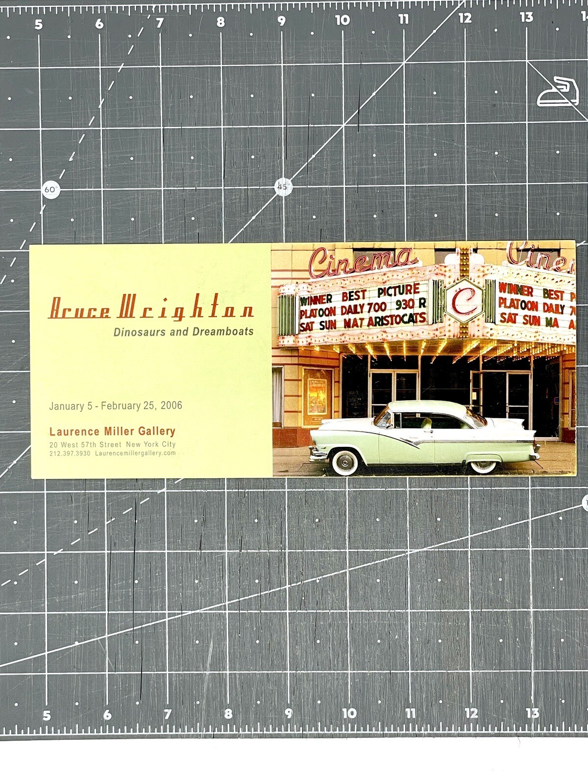 Bruce Wrighton (1950-1988) Art Show Announcement Card 2006 NYC Binghamton NY