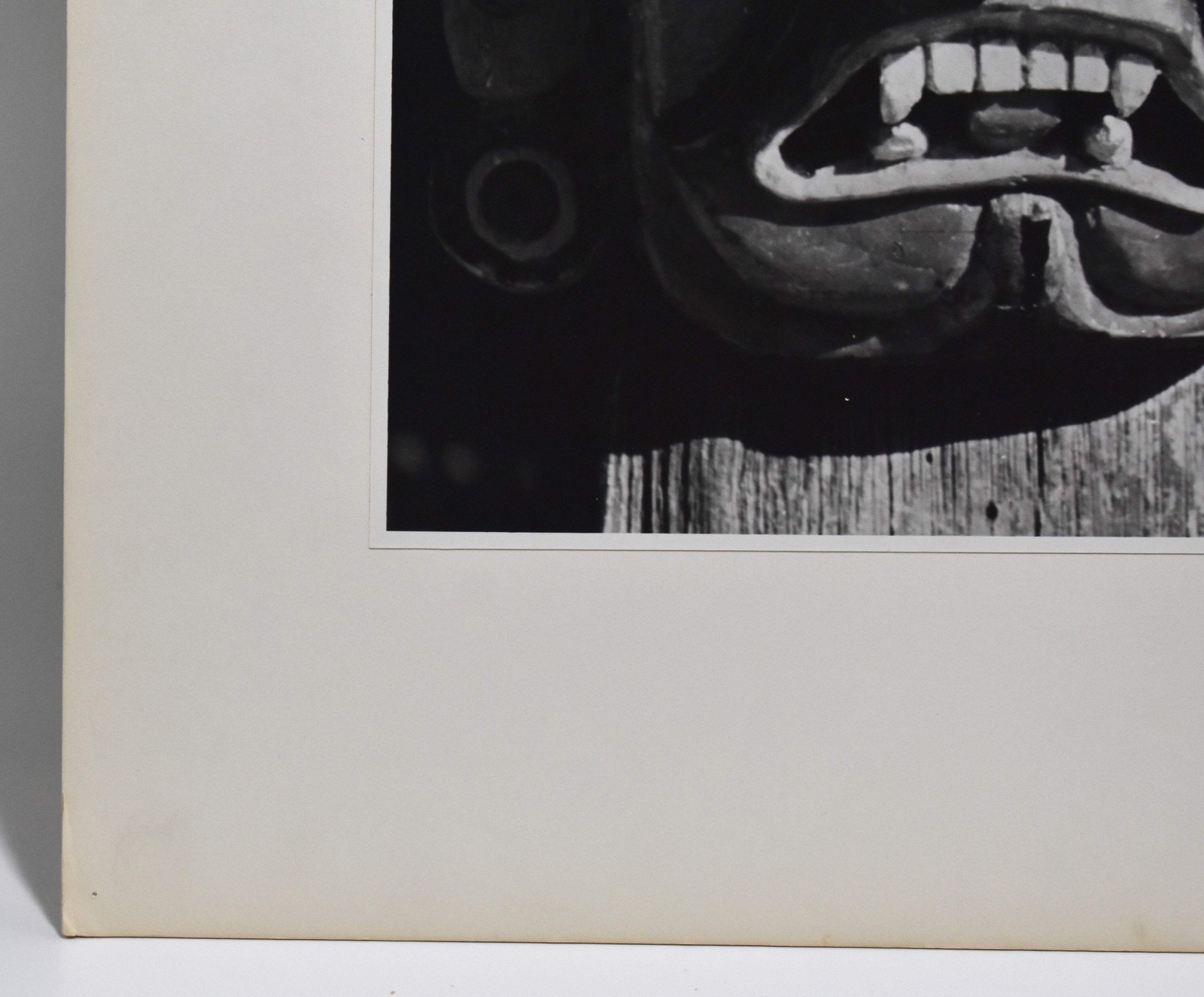 J.W. Howlett Black + White Photograph of a Statue of an Asian Lion or Dragon