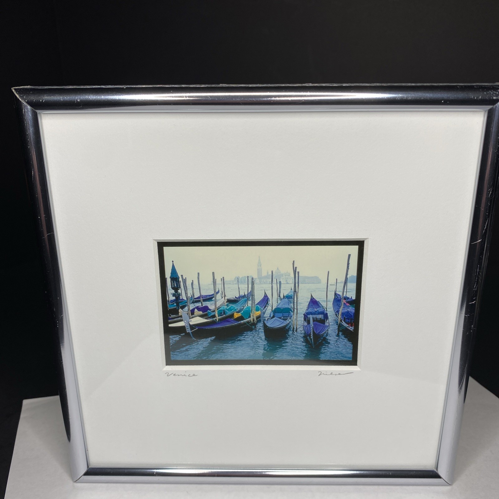 Jim Nilsen Photography Signed “Venice” Gondolas Italy #120 Framed Matted