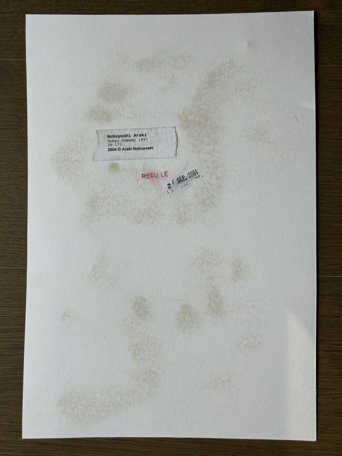 🎈RARE! Nobuyoshi Araki – 1997 Tokyo Comedy, Old Authentic Drawing Offset Print