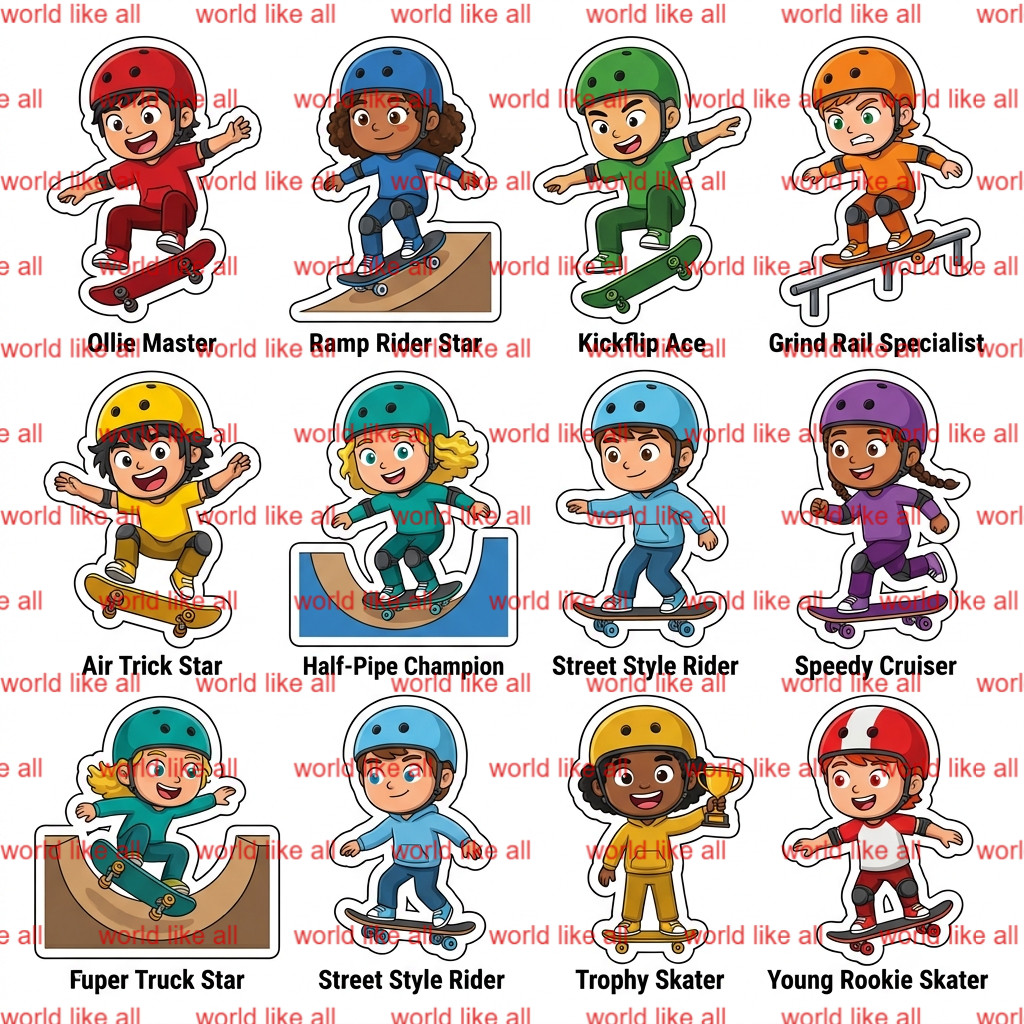 Sports Sticker Mega Bundle for Kids | Cute 3D Cartoon 4k digital