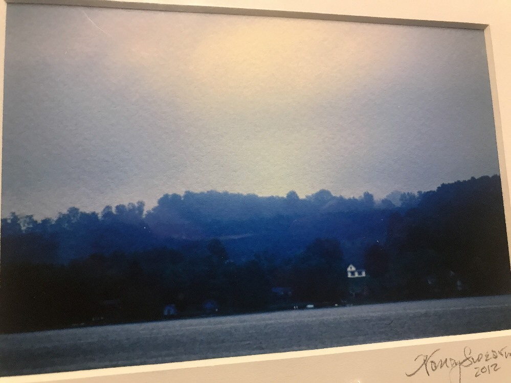 Rare Nancy Swearingen Photo Signed 2012 & Matted Lake House Trees Landscape