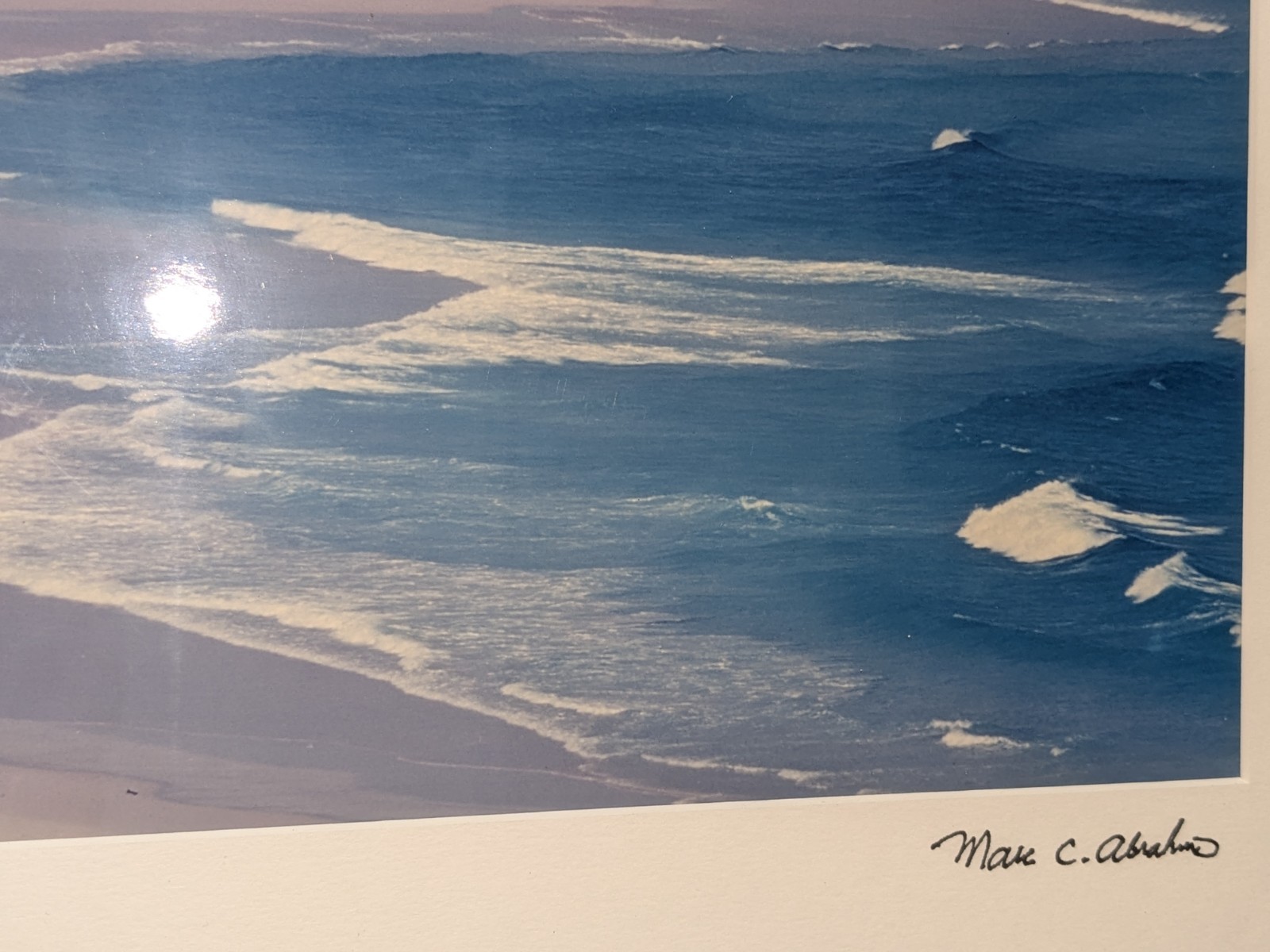 Vintage Marc Abrahms Signed Photograph Framed Matted Art Print 19.75″ x 23.75″