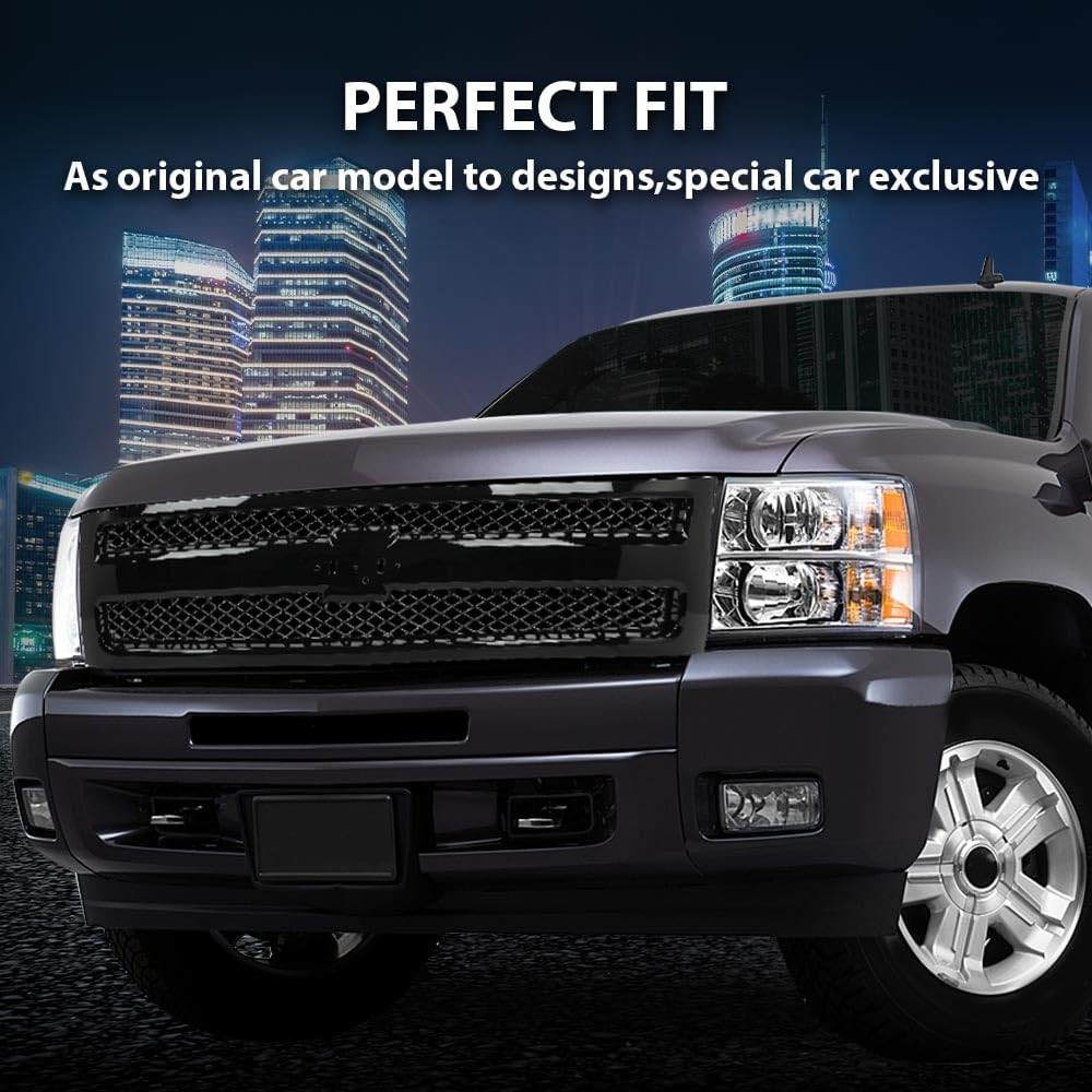 Front Bumper Mesh Grille Insert, Black