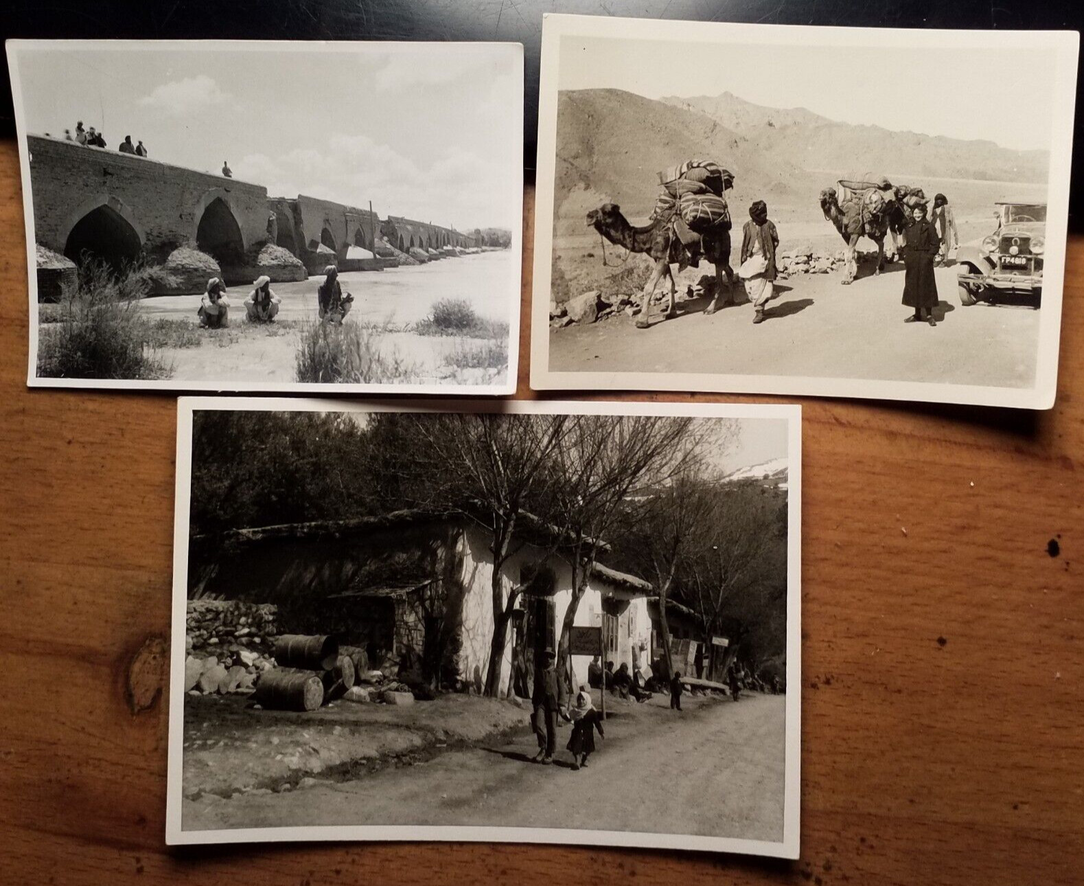 Afghanistan – Travel Herat – Camels – Car Vintage – Road … / 3x Photo