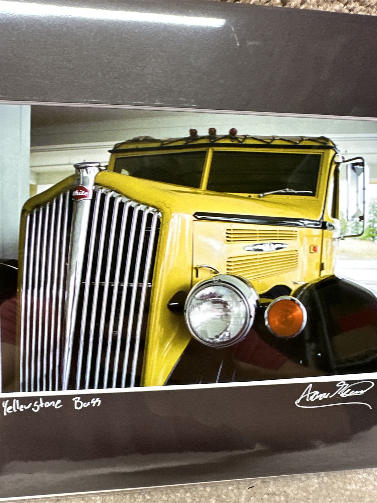 Yellowstone Bus Photo Art Print 5×7 Matted In 8×10