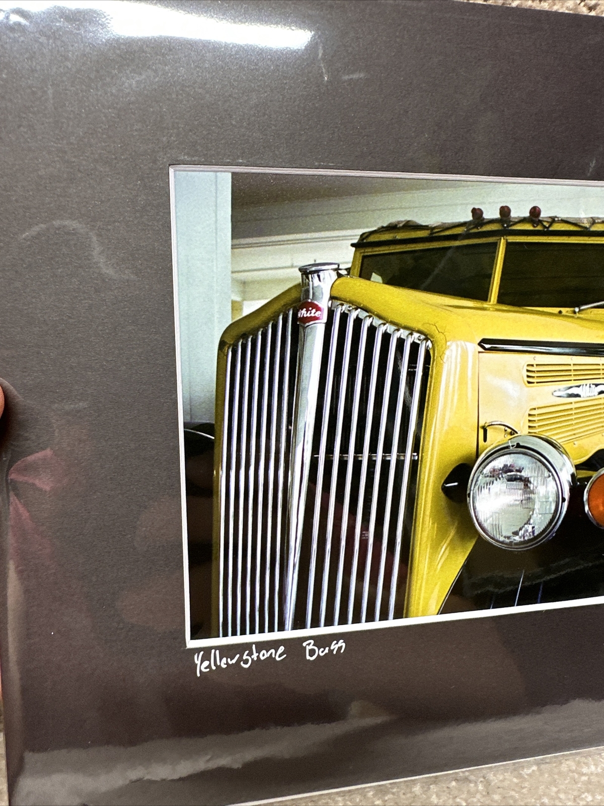 Yellowstone Bus Photo Art Print 5×7 Matted In 8×10