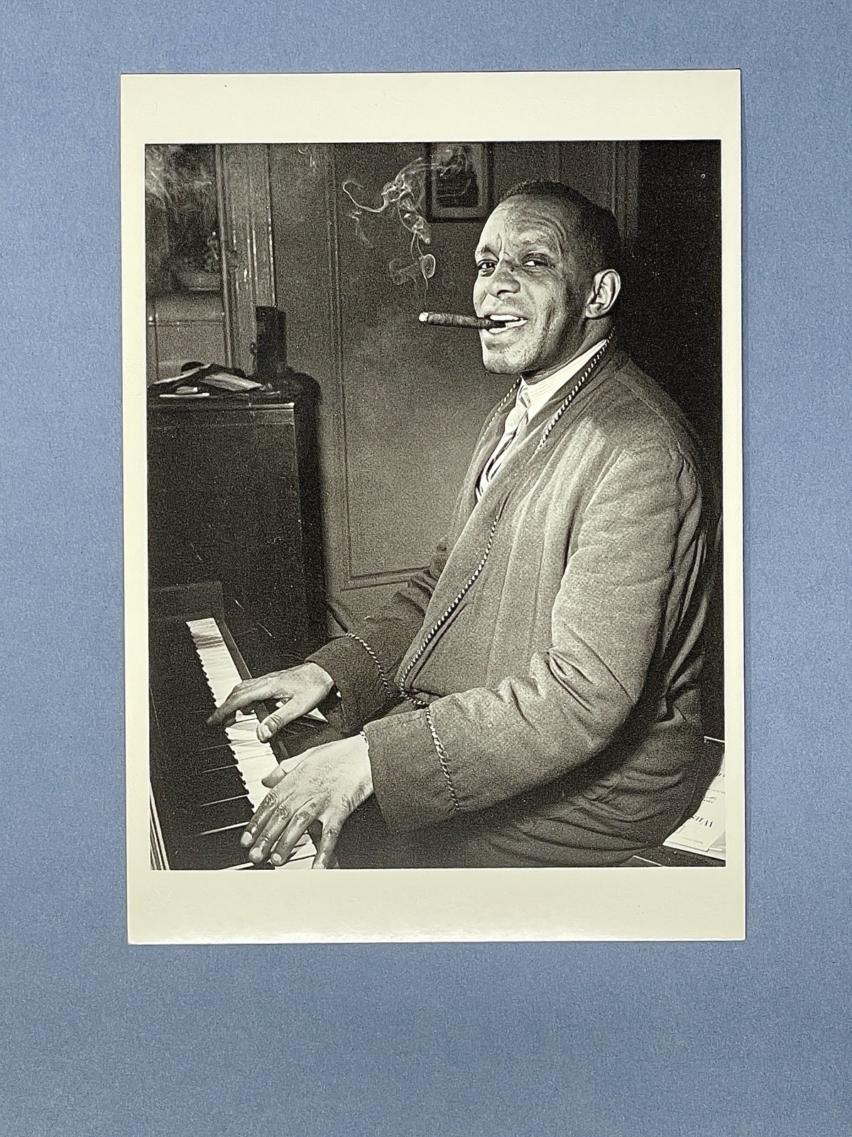 Willie “The Lion” Smith Art Photo Print Card By William P. Gottlieb (1917-2006)