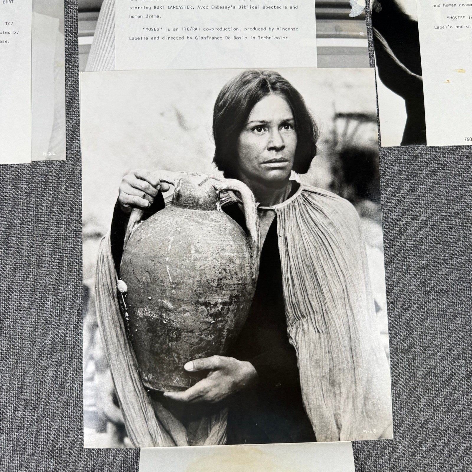 Moses The Lawgiver vintage b&w Movie Stills Lot of 6 , starring Burt Lancaster