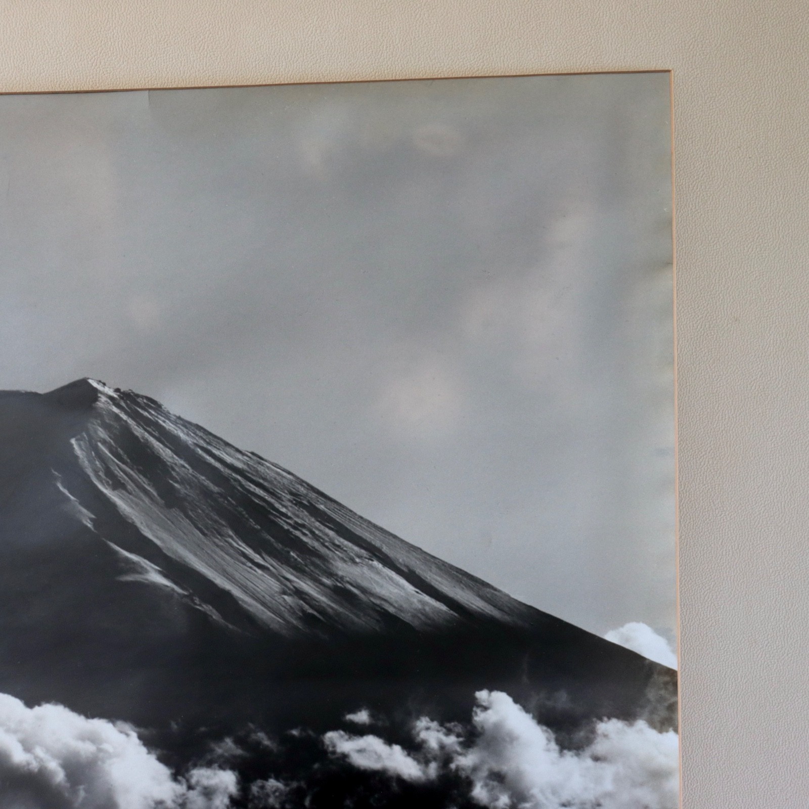 Large 1950s Photograph Mt Fuji Summer Koyo Okada Silver Gelatin Print Japan Vtg