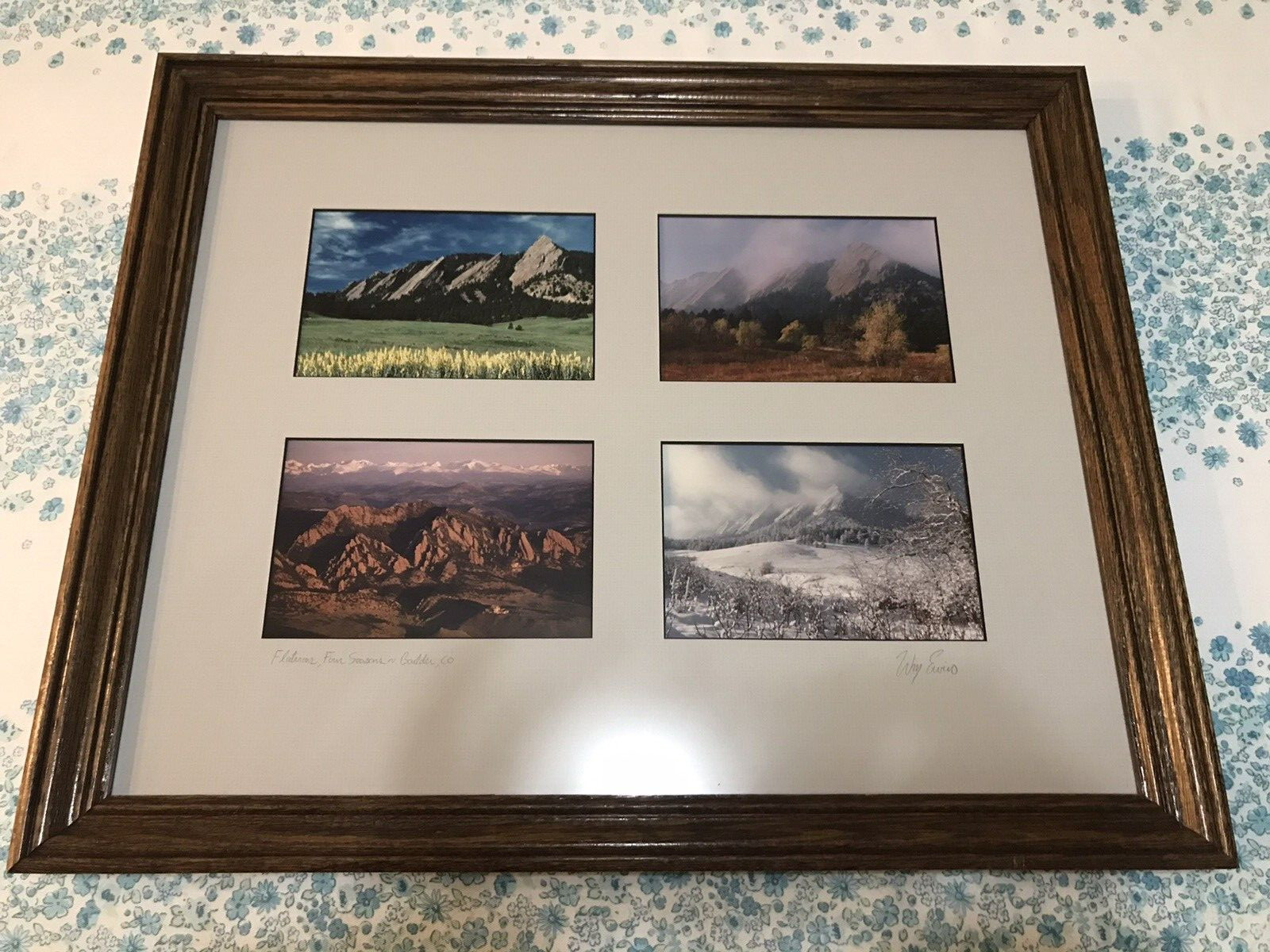 Natural Imagery William Ervin Signed Matted 4 Photographs The Flatirons Colorado