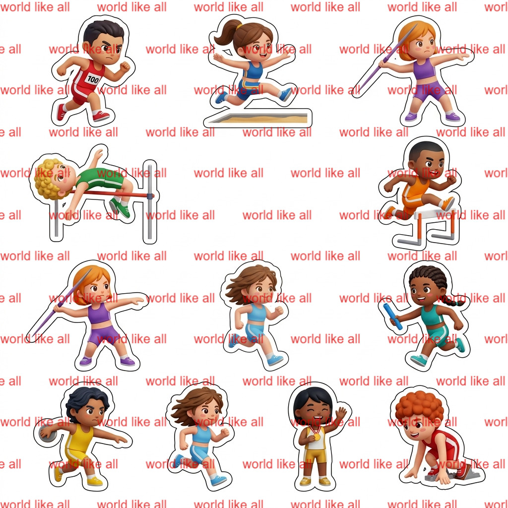 Sports Sticker Mega Bundle for Kids | Cute 3D Cartoon 4k digital