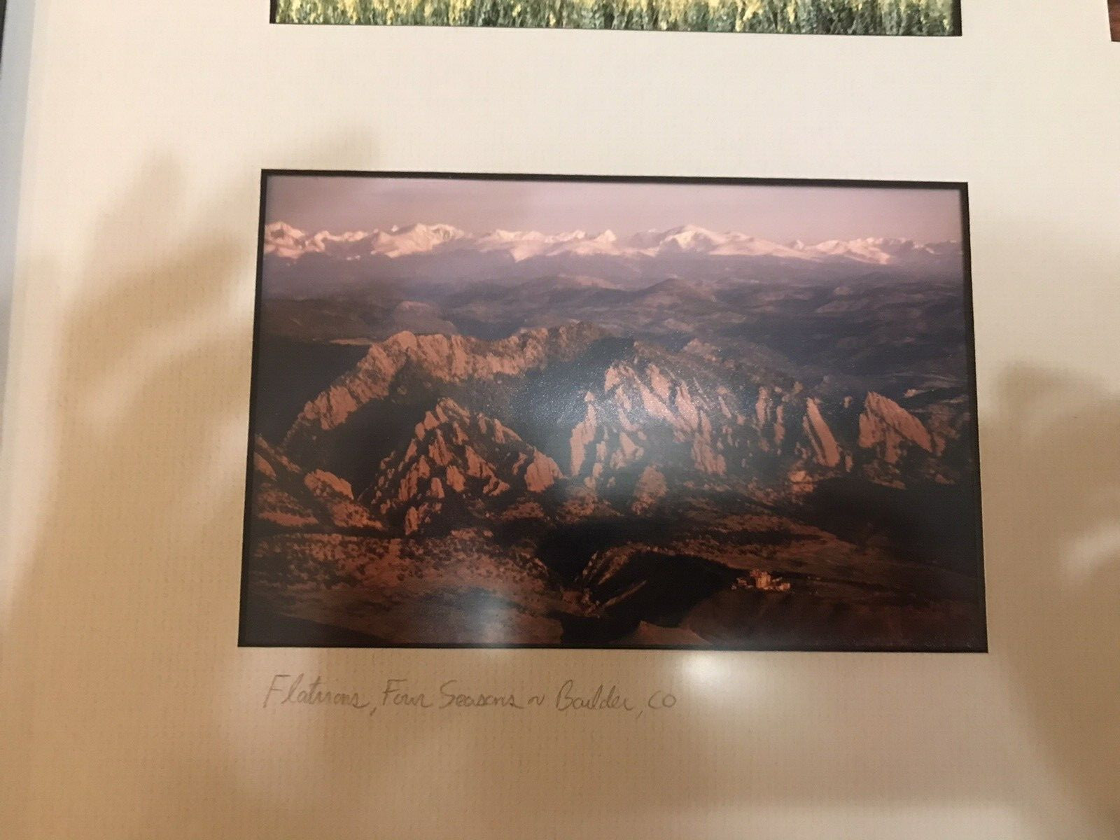 Natural Imagery William Ervin Signed Matted 4 Photographs The Flatirons Colorado