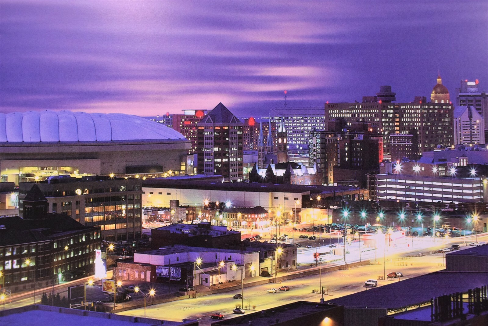 Indianapolis Indiana Skyline Twilight View – Unframed, Blakeway Panorama Print