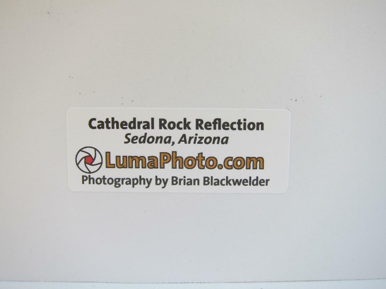 Cathedral Rock Reflection Sedona 8×10 Photograph signed Brian Blackwelder #48