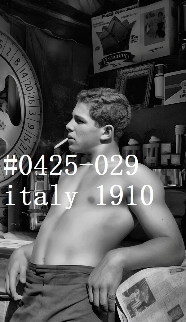 VINTAGE MALE PORTRAIT #0425-029 – newsstand -italy 1910 – free shipping in usa