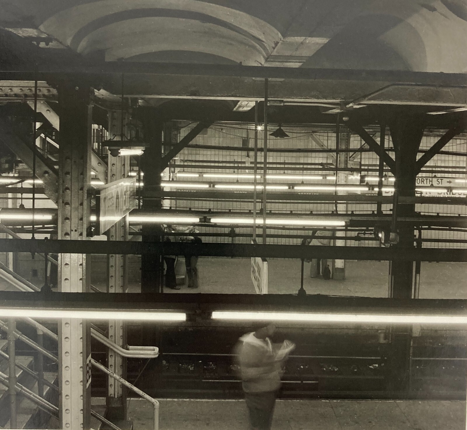 LEONARD SUSSMAN Signed NEW YORK CITY SUBWAY 1977 GELATIN SILVER PRINT & ETCHING