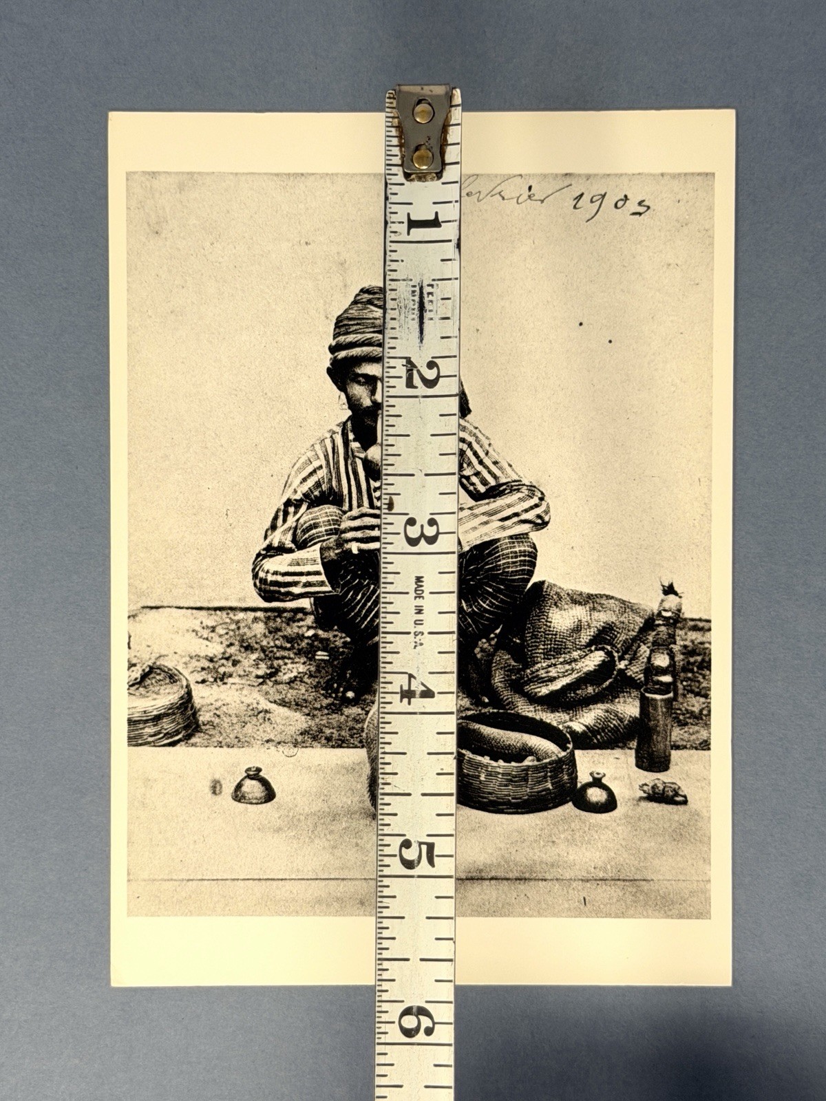 Snake Charmer, Ceylon c1900 Fotofolio Art Photo Print Card Photo By A.W. Andrée
