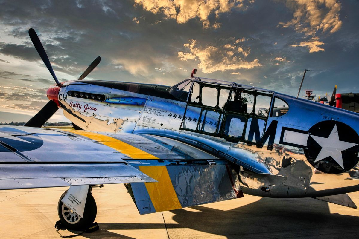 WWII North American P51C Mustang Signed Limited Edition Photographic Print