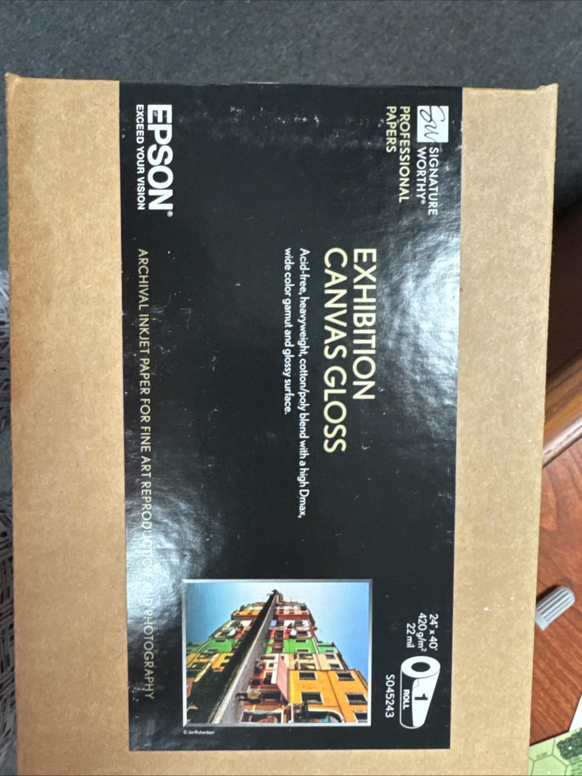 Epson Archival inkjet paper for fine art, Exhibition Canvas Gloss, 24”x40′,22mil