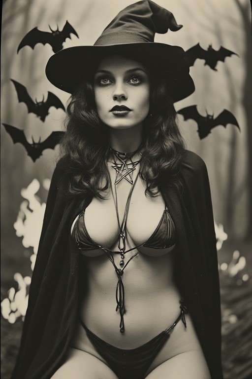 5 ~ 4X6 Glossy WOMEN Fine Art ‘ WITCH ‘ Photo FANTASY Set ! 2013590124