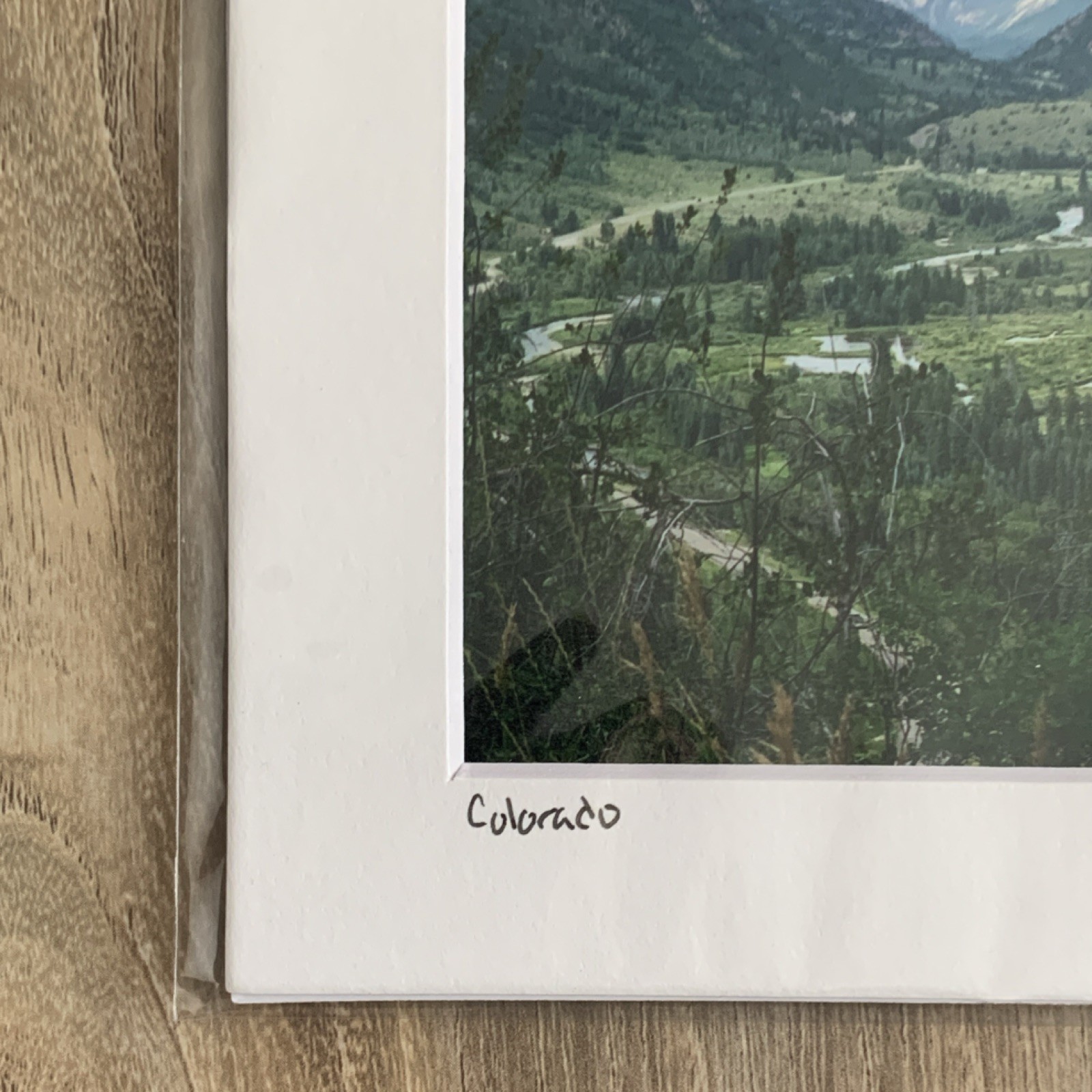 Signed Matted Color Landscape Photo Print Colorado Valley