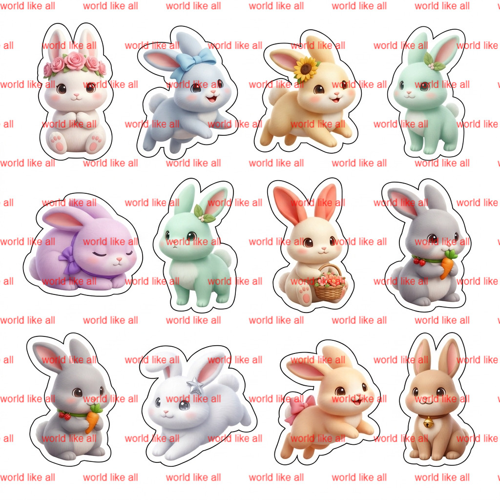 Girls Sticker Mega Bundle | Cute 3D Cartoon Princess Fairy Unicorn Stickers