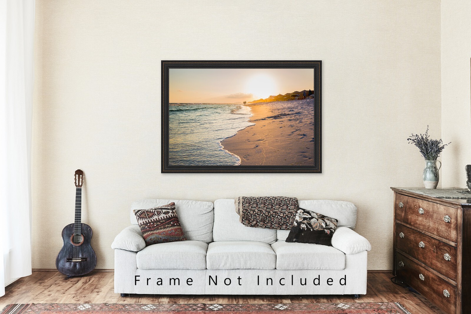 Beach Photography Print: Florida Sunset Gulf Coast Waves Vacation Travel Photo