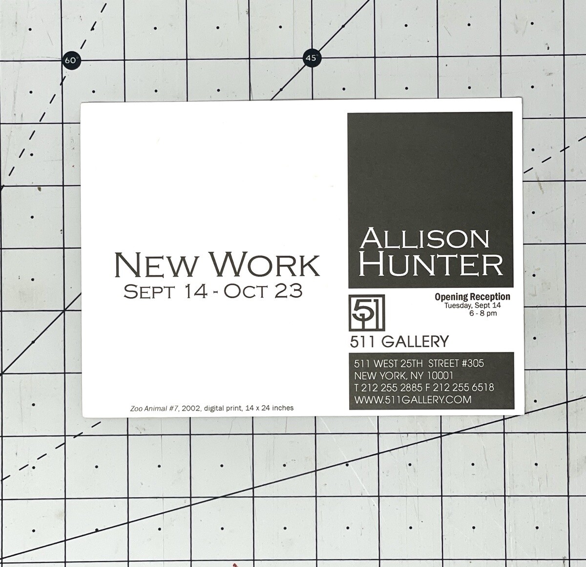Allison Hunter (b. 1967) Art Show Announcement Card 2007