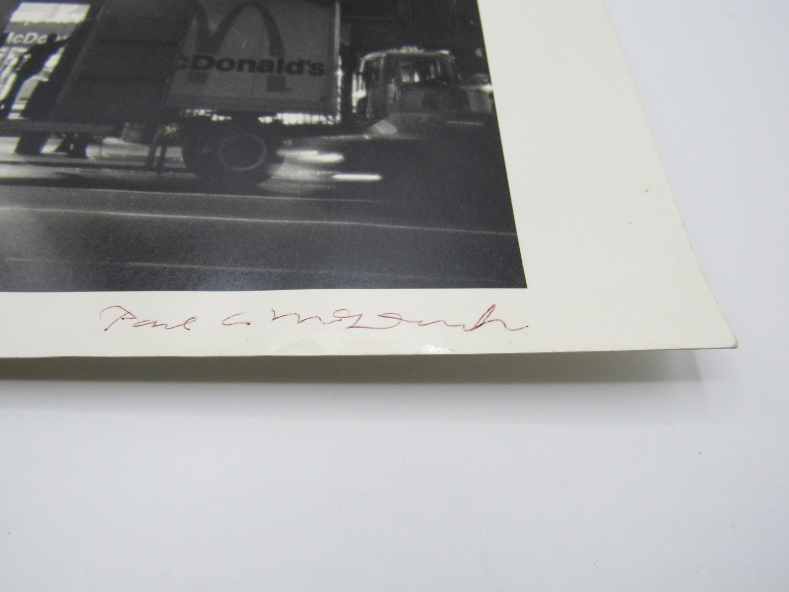 Signed Paul A. McDonough (1941–2025) b&w photo New York City at Night 1983