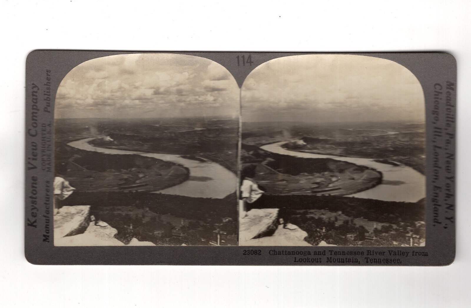 Stereoscopy Chattanooga on the Tennessee River Valley / Tennessee / USA