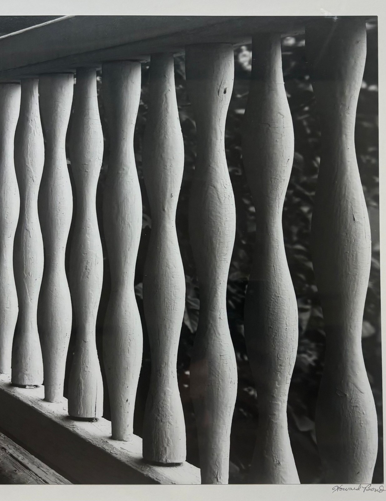 Original 1975 HOWARD BOND ‘Porch Railing’ ABSTRACT Modernist SIGNED Photograph