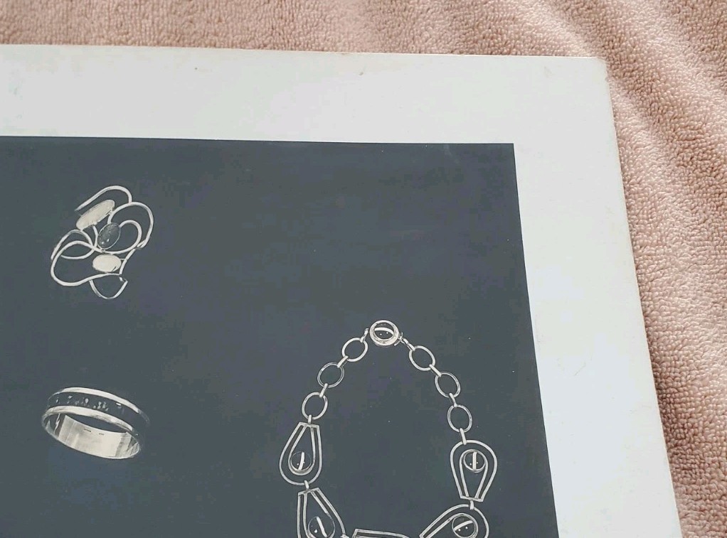 Rare Original 7″ X 9″ Modern US Jewelry Silver Gelatin Photo By MOMA 1953