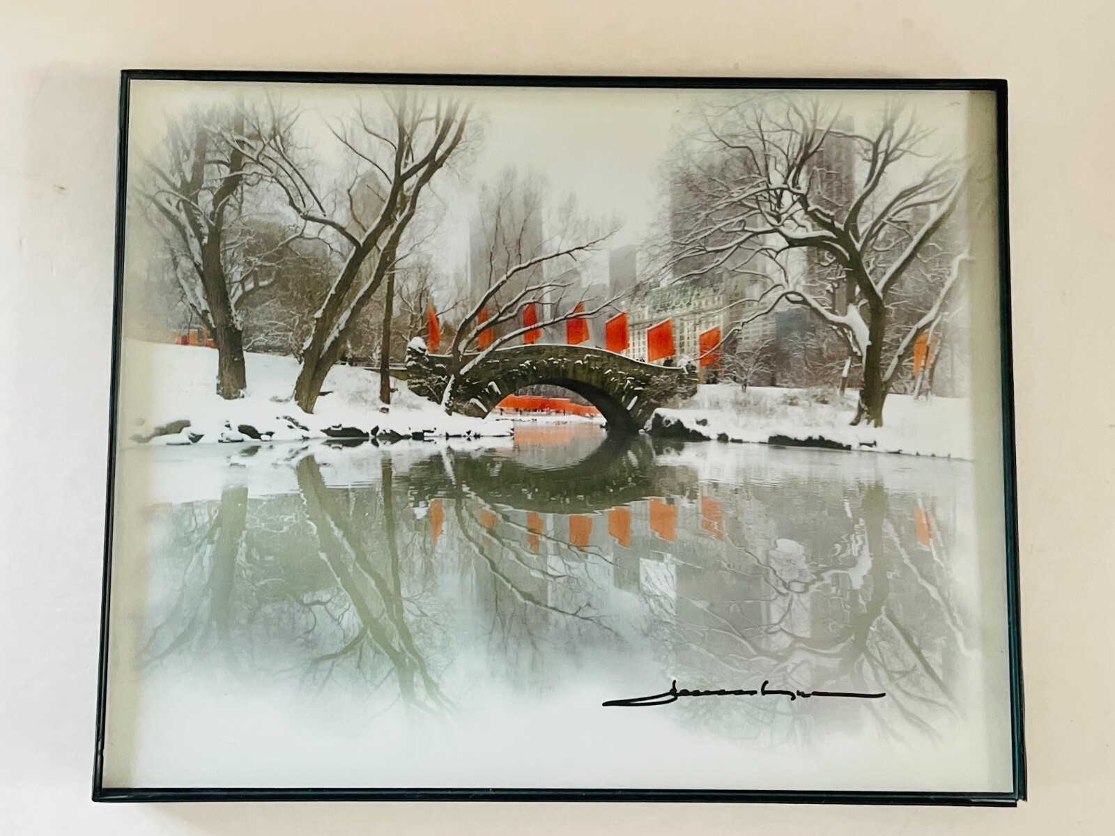 THE GATES Central Park New York City 2005 Signed Photograph- 8 x 10″