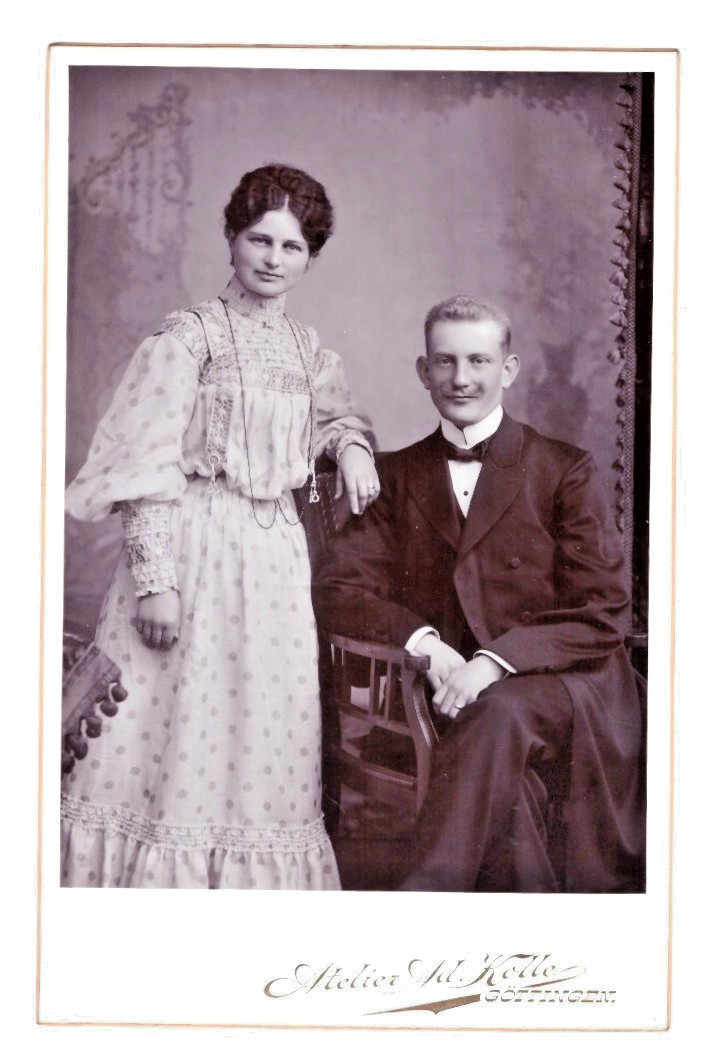 Great KAB photo around 1900, distinguished, very pretty couple, Göttingen