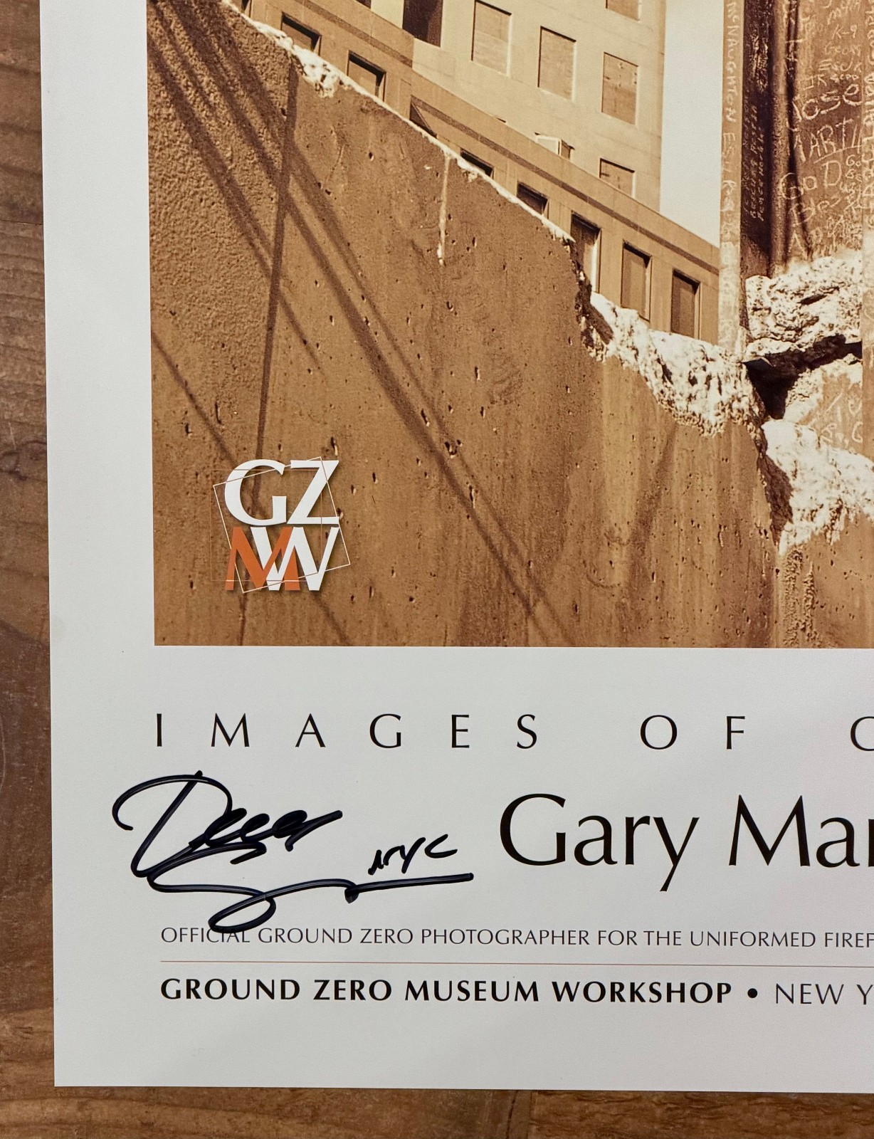 Ground Zero “WTC Cross” Poster Hand-Signed Gary Suson — 9/11 Museum Edition NYC
