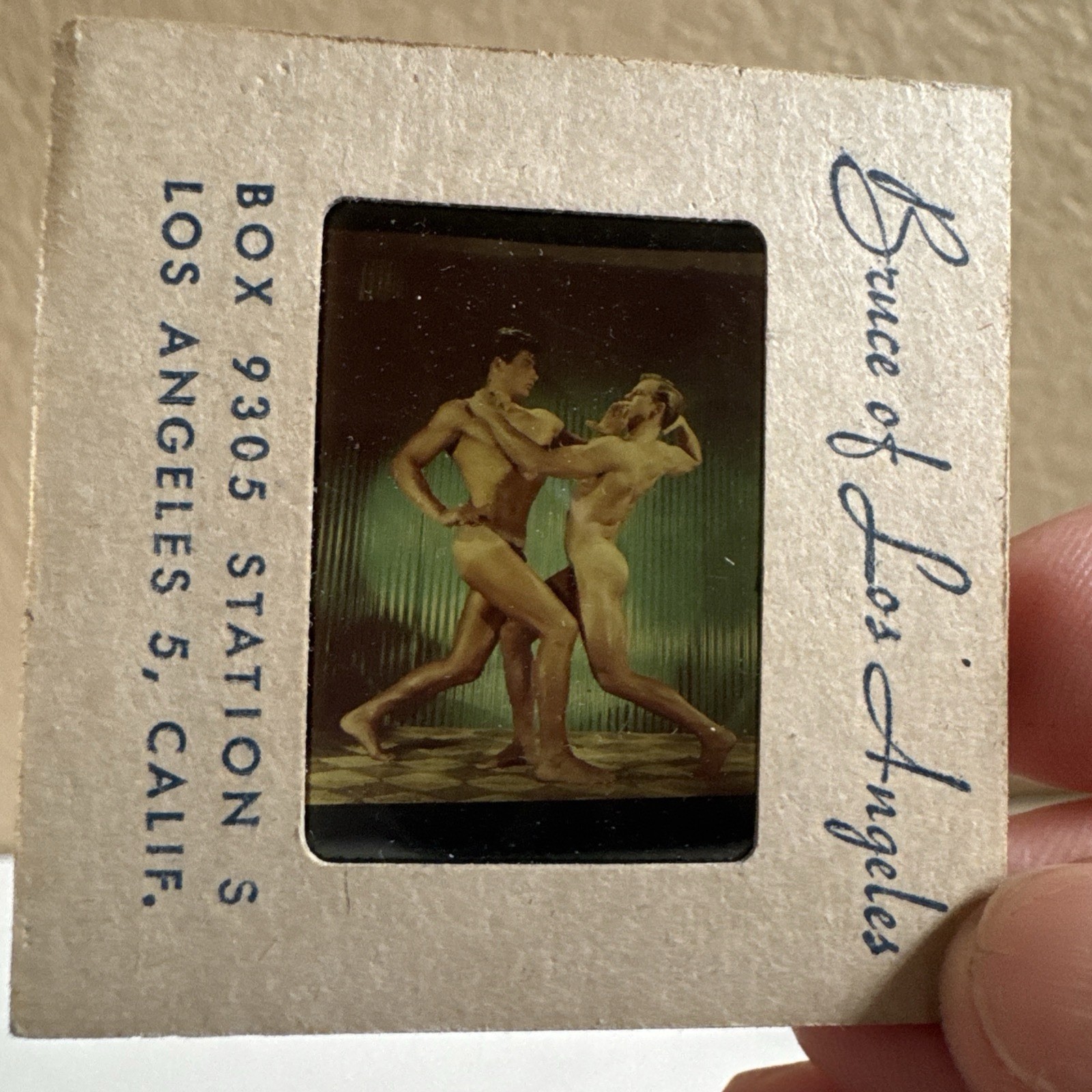 Vintage 24 Male Pin-up Slides Single Slide Risqué Bare Photos Models Pre-1970’s