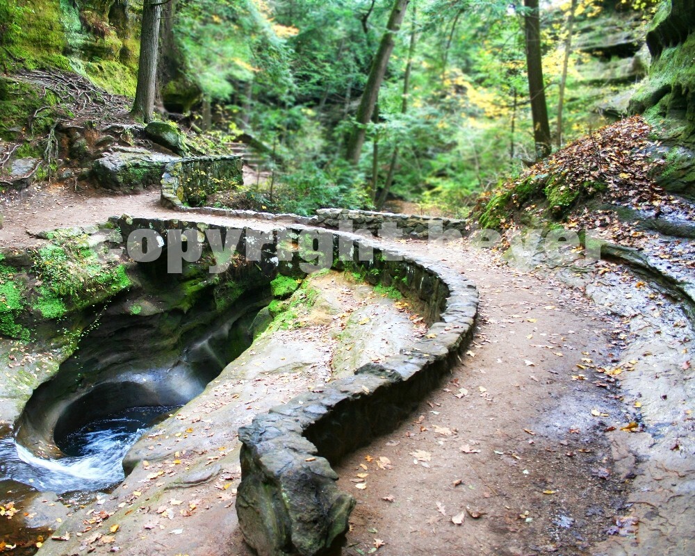 Devil’s Bathtub at Old Man’s Cave Hocking Hills Ohio Photograph Print Art 8×10