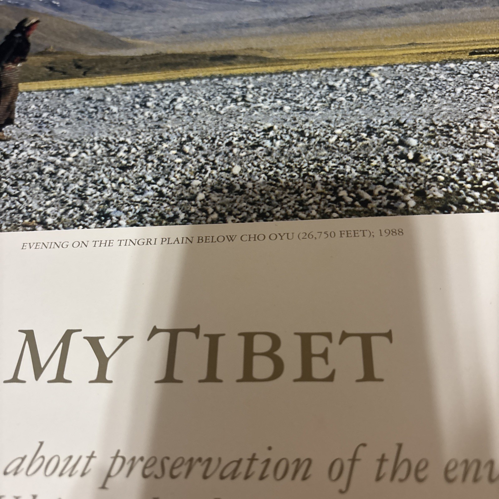 Galen Rowell Signed Poster – My Tibet – Evening on the Tingri – 1988