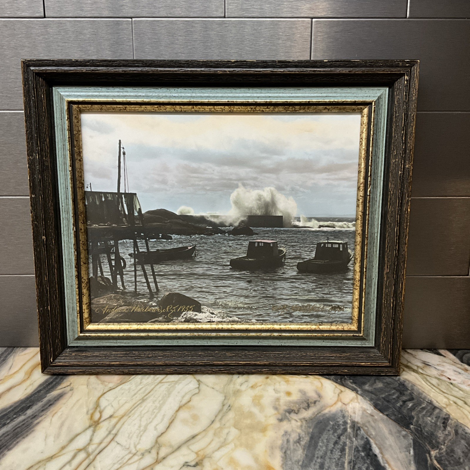 WR MACASKILL NOVA SCOTIA CANADA Indian Harbour 1935 “Lobster” Print Signed