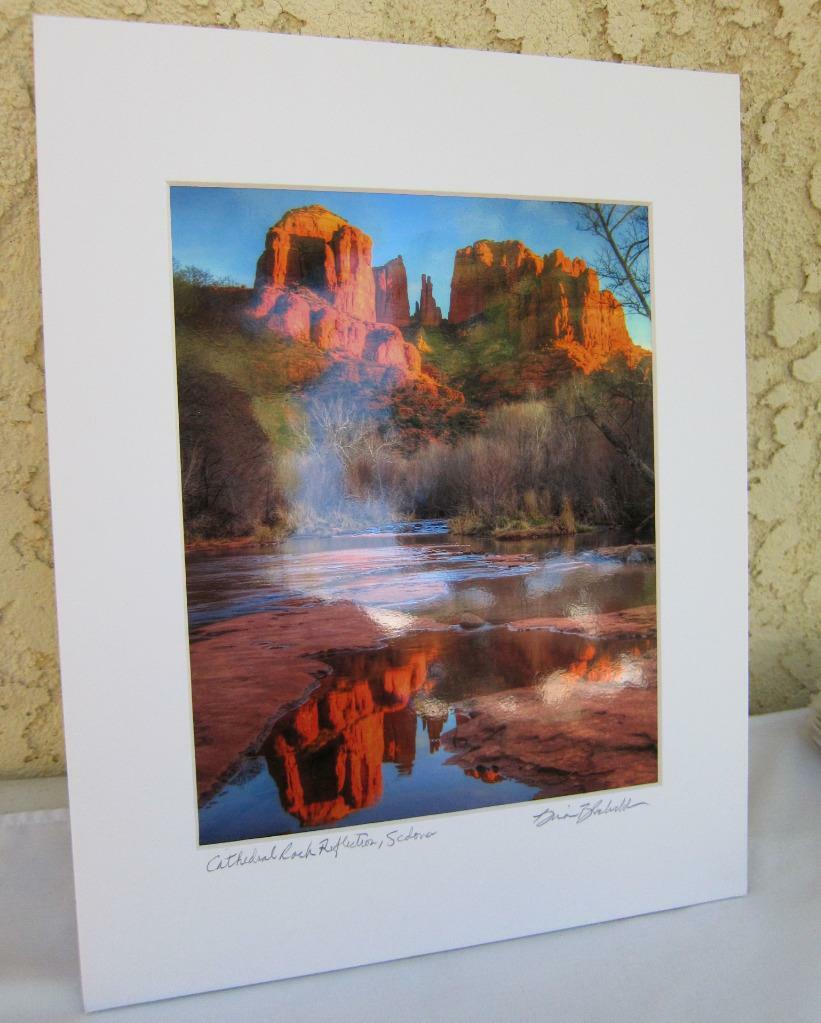 Cathedral Rock Reflection Sedona 8×10 Photograph signed Brian Blackwelder #48