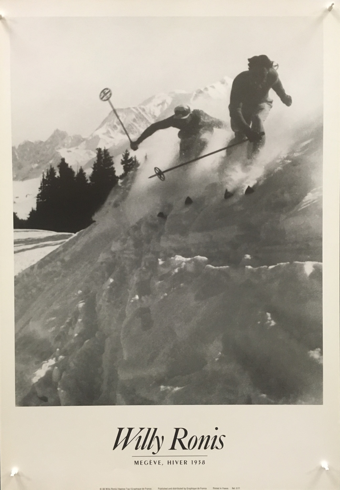 Willy Ronis – Megève, Hiver 1938 – 1988 – Offset