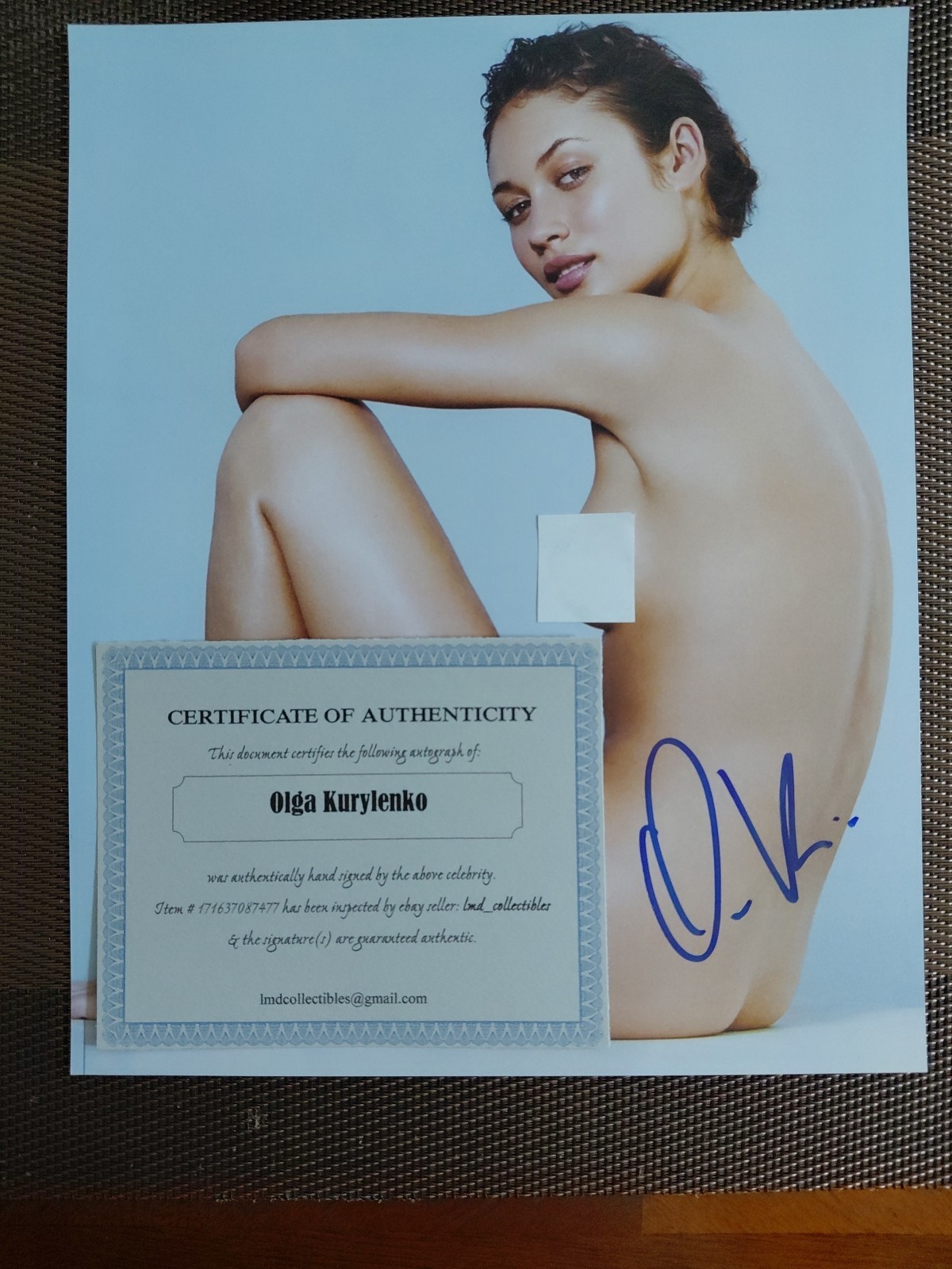 Olga Kurylenko / Actress Hand Signed 8.5 X 11 Autograph IMD COA