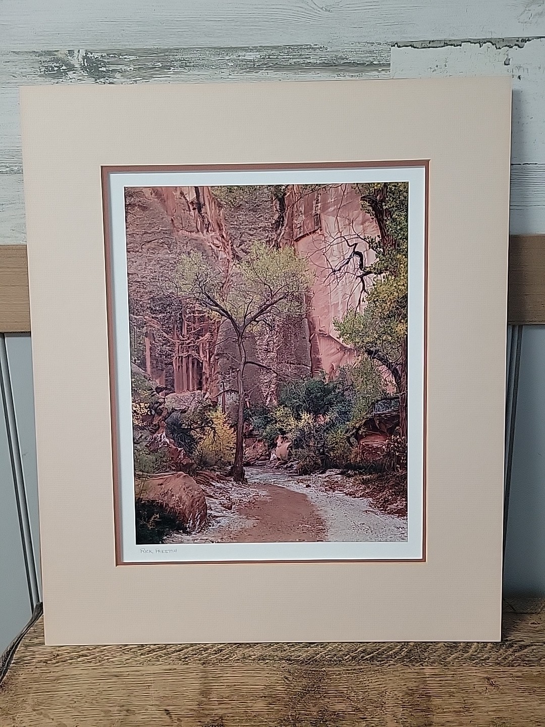 “Co-Op Creek” by Rick Preston 1988 #3, matted and signed,NO FRAME.