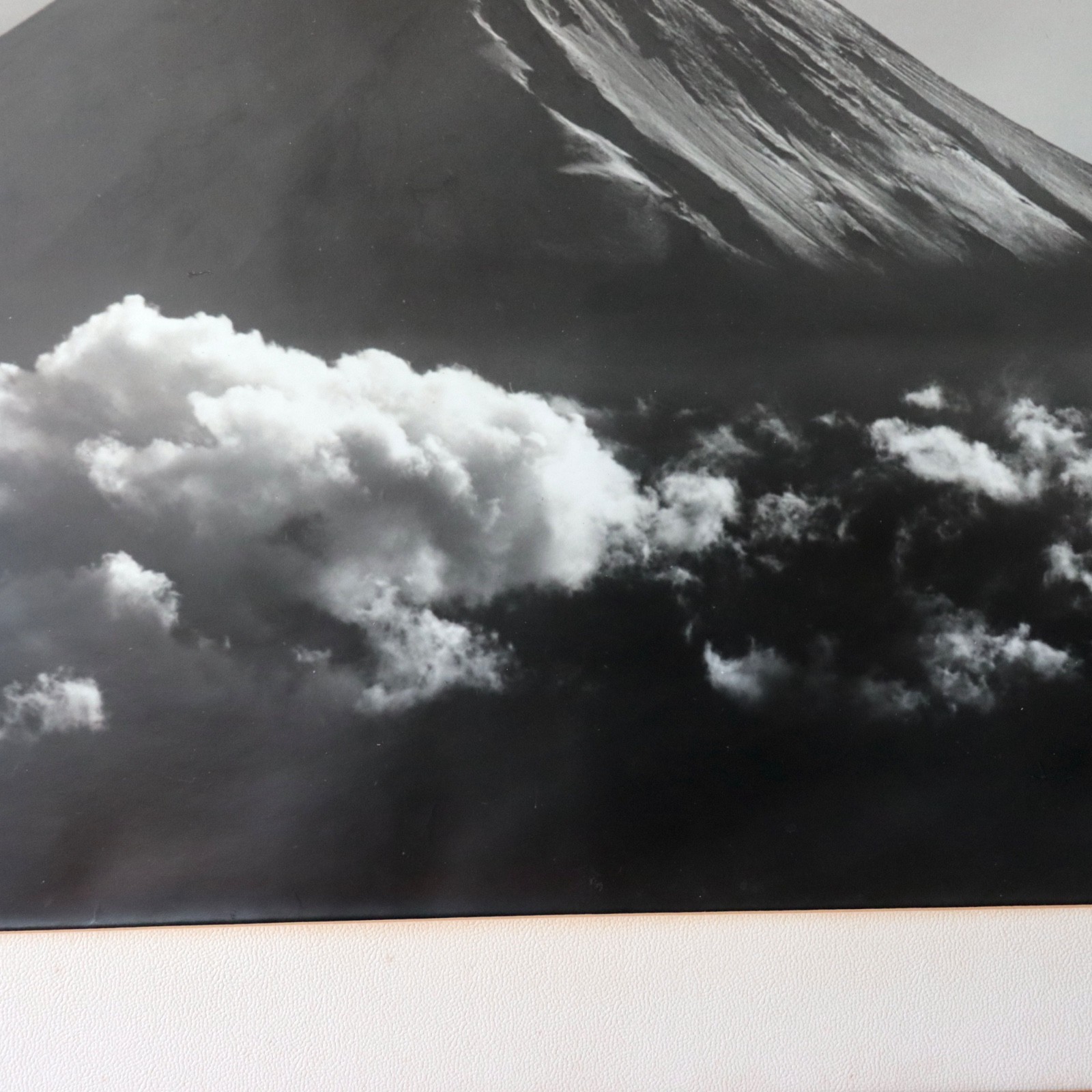 Large 1950s Photograph Mt Fuji Summer Koyo Okada Silver Gelatin Print Japan Vtg