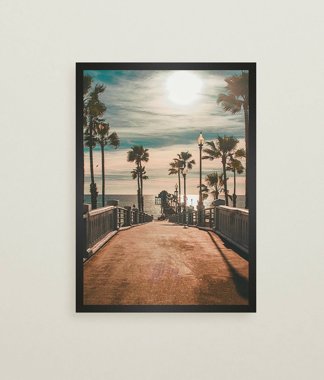 Oceanside California Beach Pier Print, Sunny Beach, Summer Wall Art 12×18
