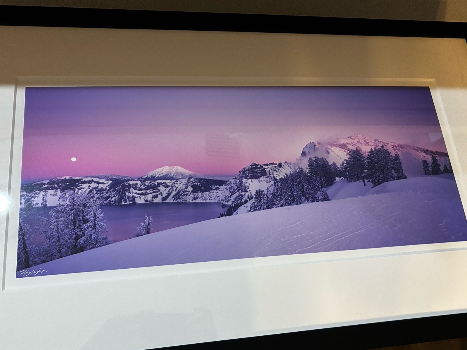 Rodney Lough Jr “Serenity Speaks” Signed Print And Framed Crater Lake