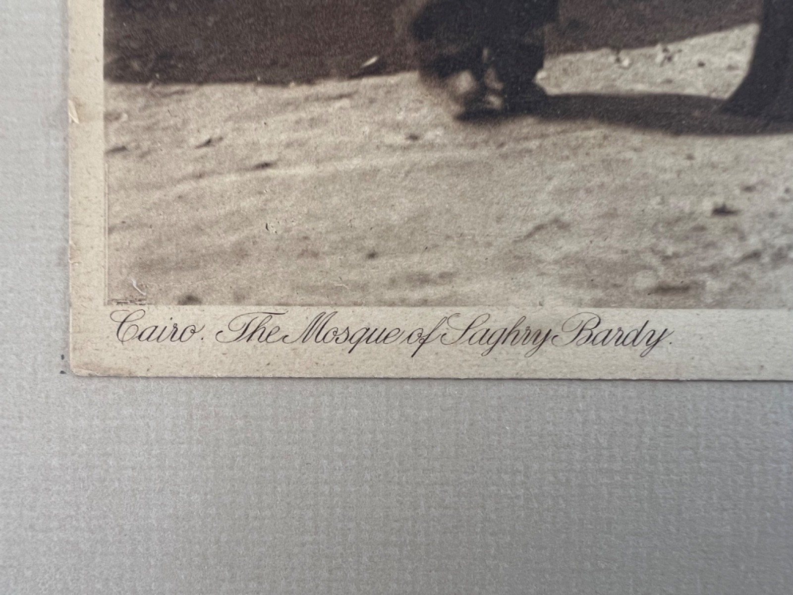 Lehnert and Landrock Antique Photo “The Mosque of Saghry Bardy” w/ Matt