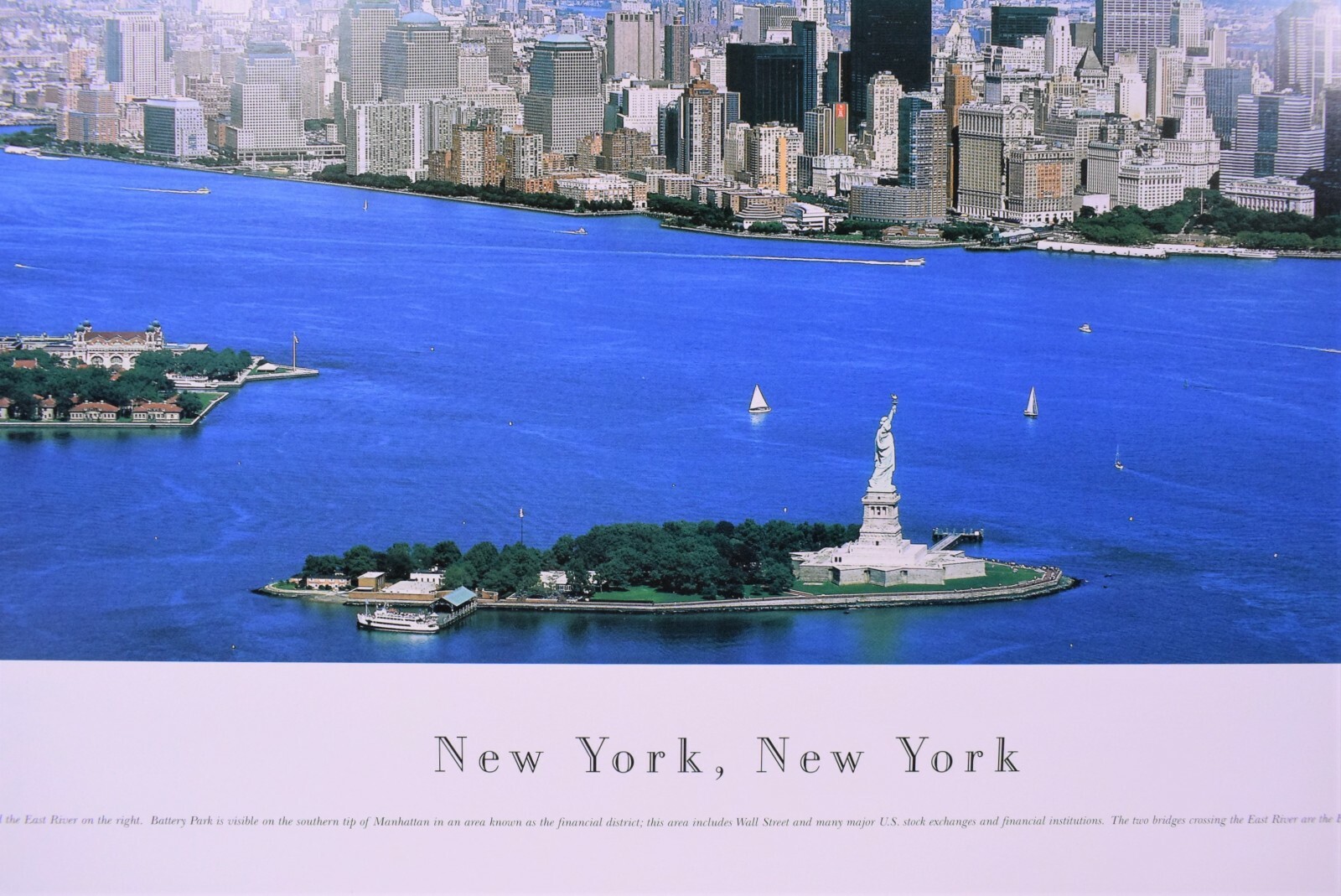 New York NY Lower Manhattan Aerial Skyline – Unframed, Blakeway Panorama Print