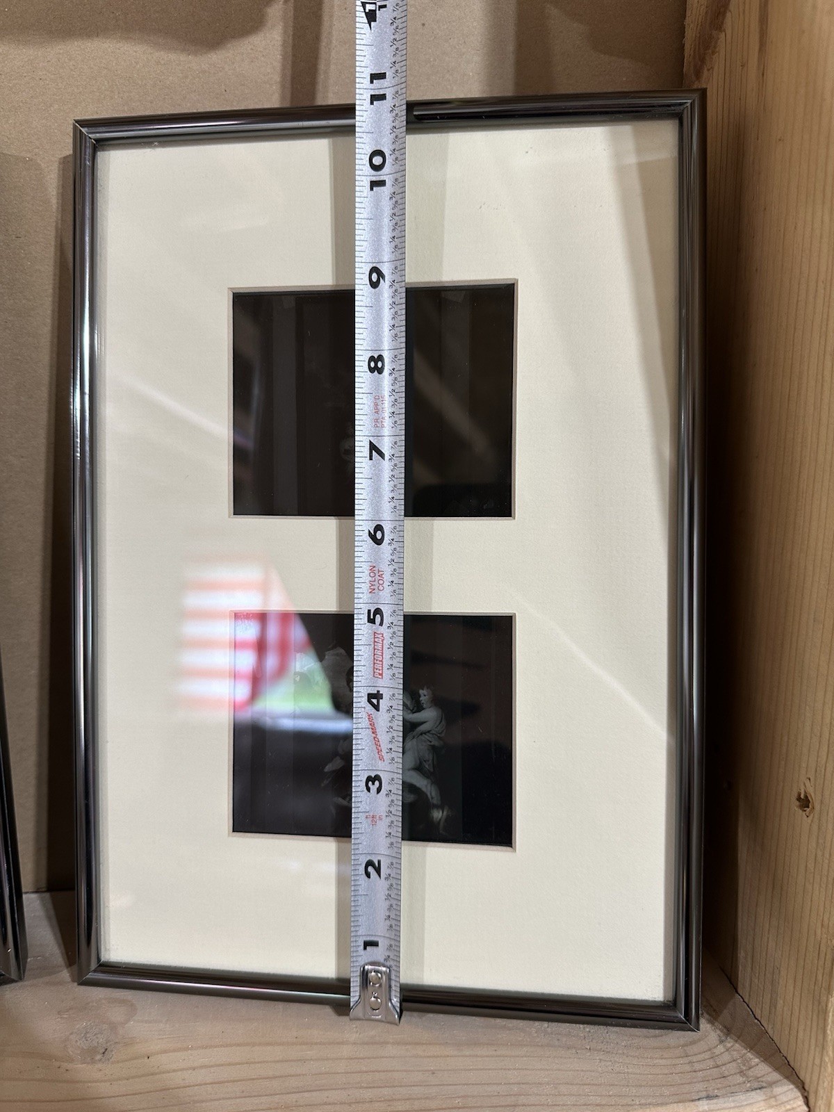 Lot of 2 Custom Framed Matted Magic Lantern Glass Slides 7.5″X 11″ Mother Child